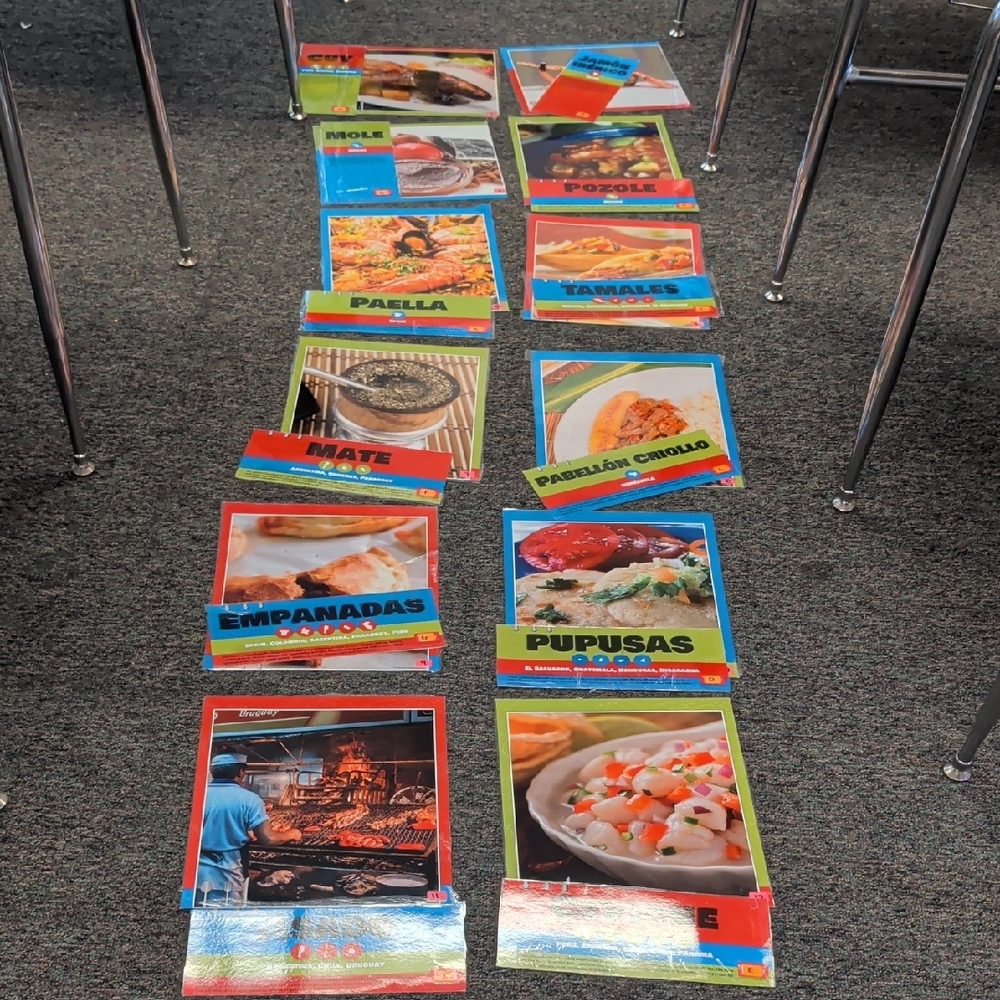 Colorful Food Posters Set